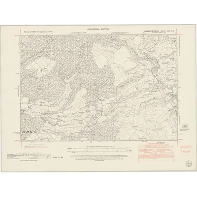 1948 Map of Carmarthenshire XXIV.SW, 1953 Print