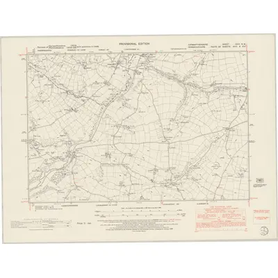 1948 Map of Carmarthenshire XXIX.NW, 1953 Print