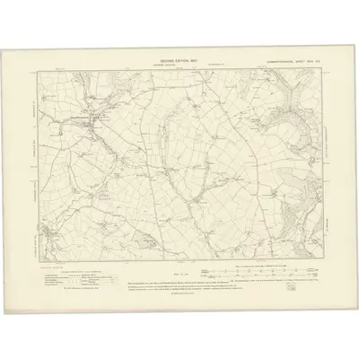 1905 Map of Carmarthenshire XXIX.SE, 1907 Print