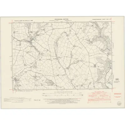 1948 Map of Carmarthenshire XXIX.SE, 1953 Print