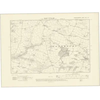1905 Map of Carmarthenshire XXIX.SW, 1907 Print
