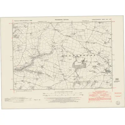 1948 Map of Carmarthenshire XXIX.SW, 1953 Print