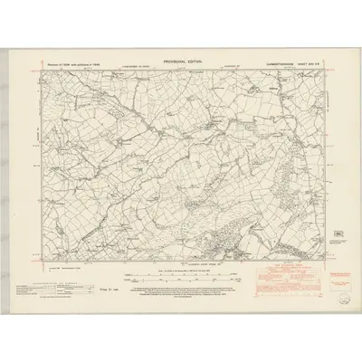1948 Map of Carmarthenshire XXV.SE, 1953 Print