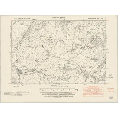 1948 Map of Carmarthenshire XXVI.SE, 1953 Print