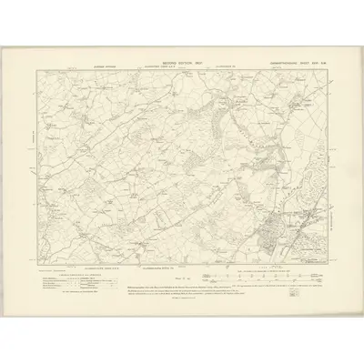 1904 Map of Carmarthenshire XXVI.SW, 1907 Print