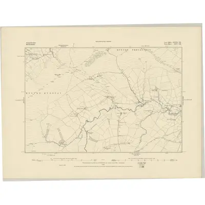 1885 Map of Carmarthenshire XXVII.SE, 1886 Print