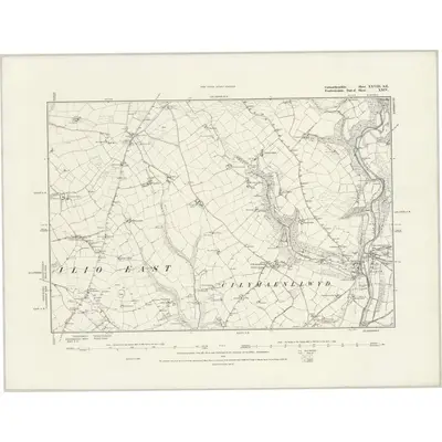 1887 Map of Carmarthenshire XXVIII.SE, 1889 Print