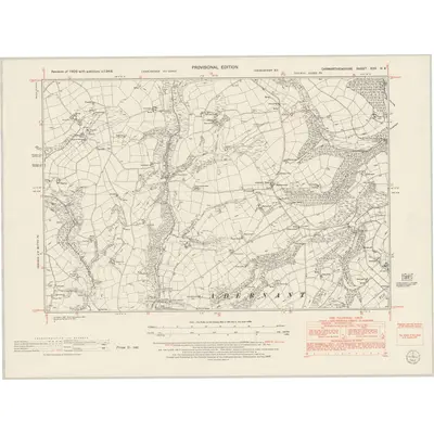 1948 Map of Carmarthenshire XXX.NE, 1953 Print