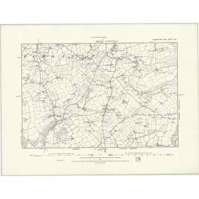 1886 Map of Carmarthenshire XXXI.NE, 1888 Print
