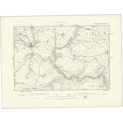 1887 Map of Carmarthenshire XXXI.NW, 1888 Print