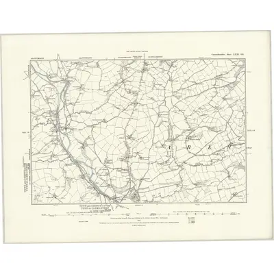 1886 Map of Carmarthenshire XXXI.SE, 1888 Print