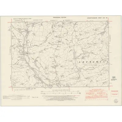 1948 Map of Carmarthenshire XXXI.SE, 1953 Print