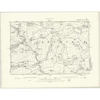 1887 Map of Carmarthenshire XXXI.SW, 1888 Print