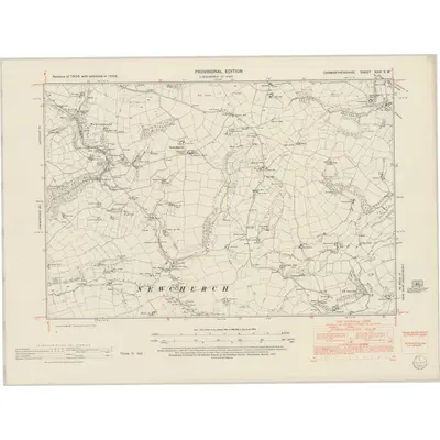 1948 Map of Carmarthenshire XXXI.SW, 1953 Print