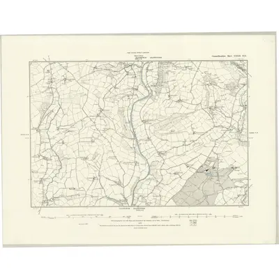 1887 Map of Carmarthenshire XXXII.NE, 1888 Print