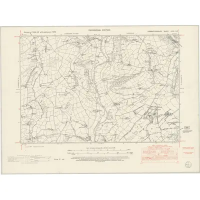 1948 Map of Carmarthenshire XXXII.NE, 1953 Print