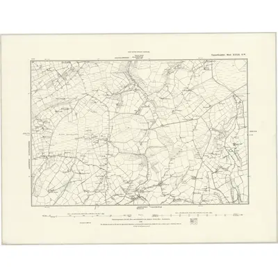 1886 Map of Carmarthenshire XXXII.NW, 1888 Print