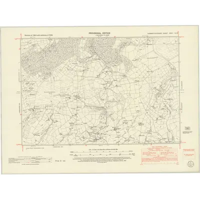 1948 Map of Carmarthenshire XXXII.NW, 1952 Print