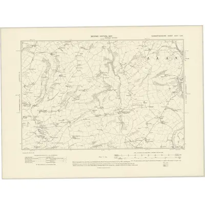 1905 Map of Carmarthenshire XXXII.SW, 1907 Print