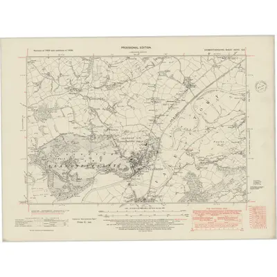 1938 Map of Carmarthenshire XXXIII.SE, 1948 Print