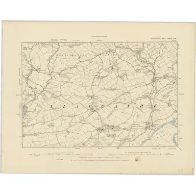 1886 Map of Carmarthenshire XXXIII.SW