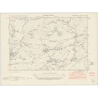 1948 Map of Carmarthenshire XXXIII.SW, 1953 Print