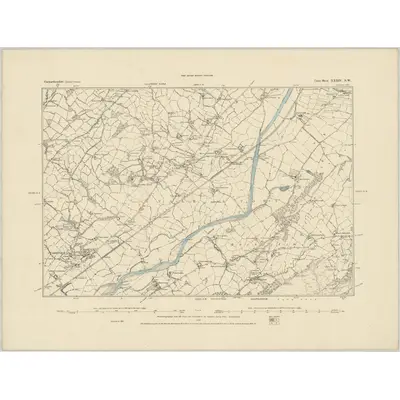1885 Map of Carmarthenshire XXXIV.NW, 1886 Print