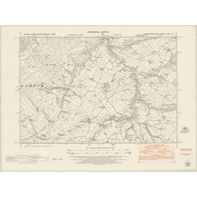 1948 Map of Carmarthenshire XXXIV.SE, 1953 Print