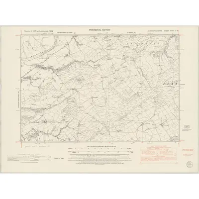 1948 Map of Carmarthenshire XXXIV.SW, 1953 Print