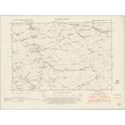 1948 Map of Carmarthenshire XXXIX.SE, 1953 Print