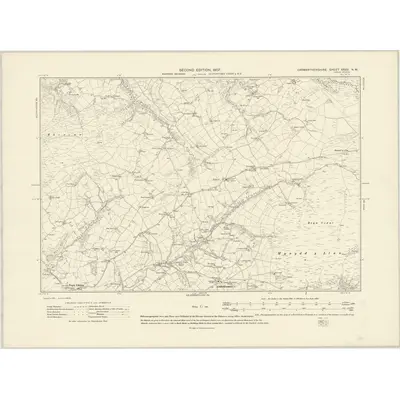 1903 Map of Carmarthenshire XXXV.NW, 1907 Print