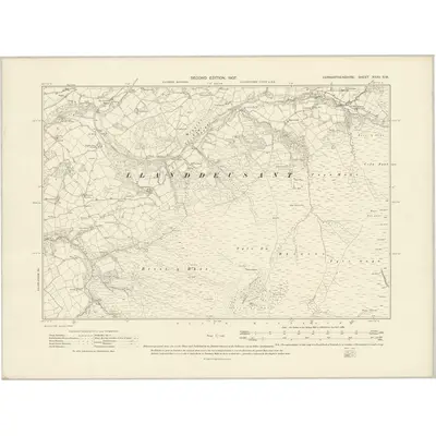 1903 Map of Carmarthenshire XXXV.SW, 1907 Print