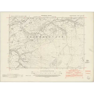 1948 Map of Carmarthenshire XXXV.SW, 1952 Print