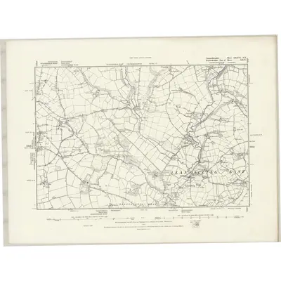1887 Map of Carmarthenshire XXXVI.NE, 1889 Print