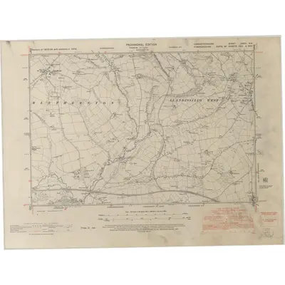 1948 Map of Carmarthenshire XXXVI.NW, 1953 Print