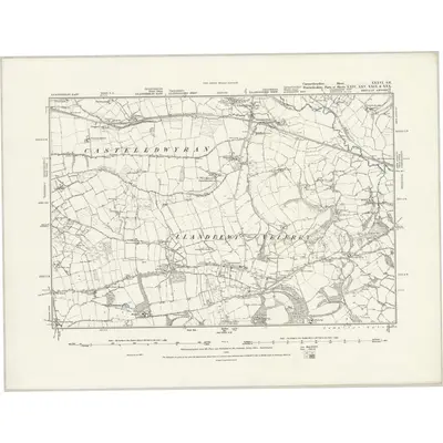 1887 Map of Carmarthenshire XXXVI.SE, 1889 Print