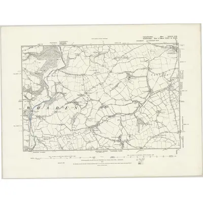 1887 Map of Carmarthenshire XXXVI.SW, 1889 Print