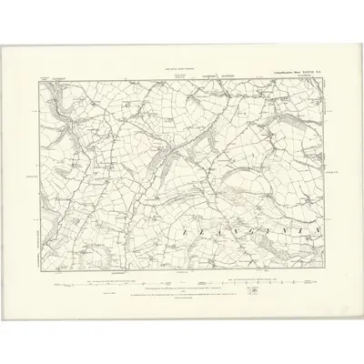 1887 Map of Carmarthenshire XXXVII.NE, 1888 Print