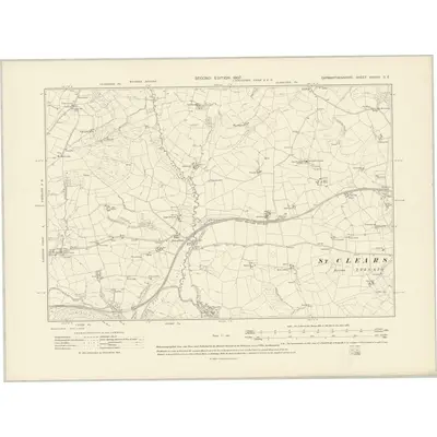 1905 Map of Carmarthenshire XXXVII.SE, 1907 Print