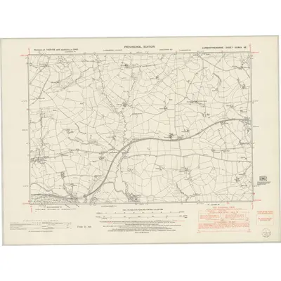 1948 Map of Carmarthenshire XXXVII.SE, 1953 Print