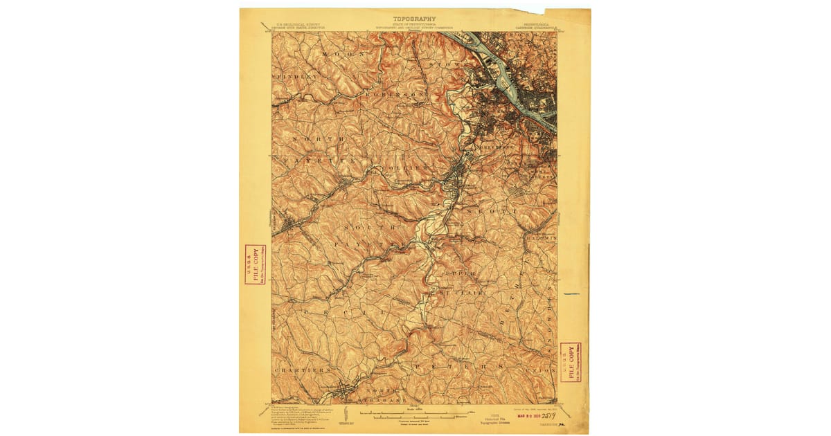 1908 Map of Carnegie, PA — High-Res | Pastmaps