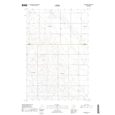 2018 Map of Carrington SW, 2018 Print