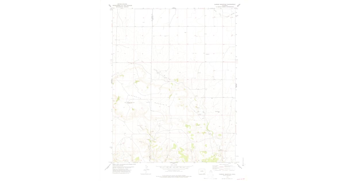 1978 Map of Carrizo Mountain, Baca County, CO — High-Res | Pastmaps