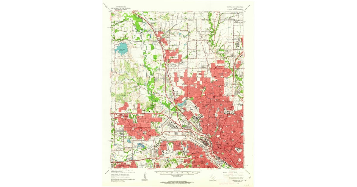 1959 Map of Carrollton, TX — High-Res | Pastmaps