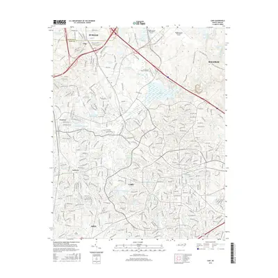 2016 Map of Cary, 2016 Print