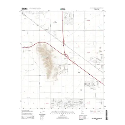 2014 Map of Casa Grande Mountains, 2014 Print