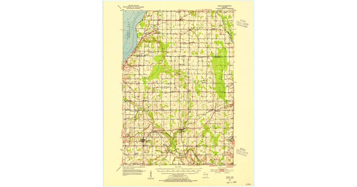 Old Maps of Lincoln WI for Academic - Casco Kewaunee County Wi Usgs Topo 1952 P1954 Og 1200x630
