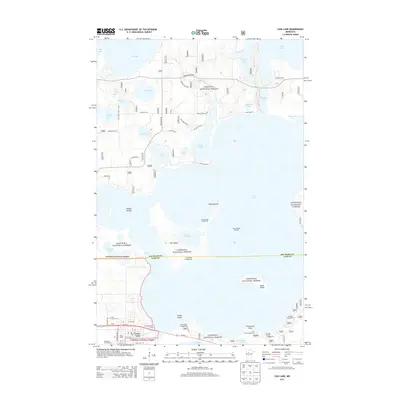 2013 Map of Cass Lake, 2013 Print
