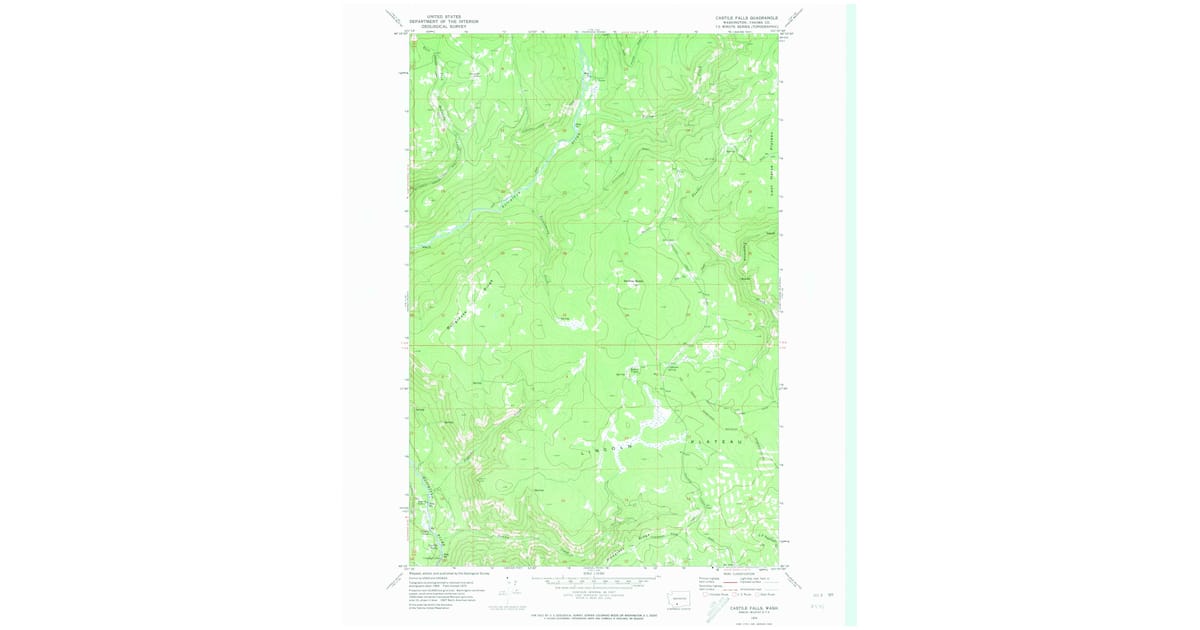 1970 Map of Castile Falls, Yakima County, WA — High-Res | Pastmaps