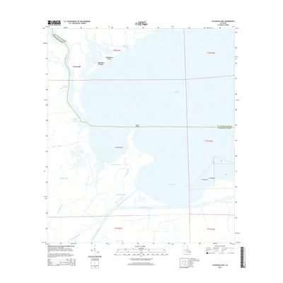 2015 Map of Catahoula Bay, 2015 Print